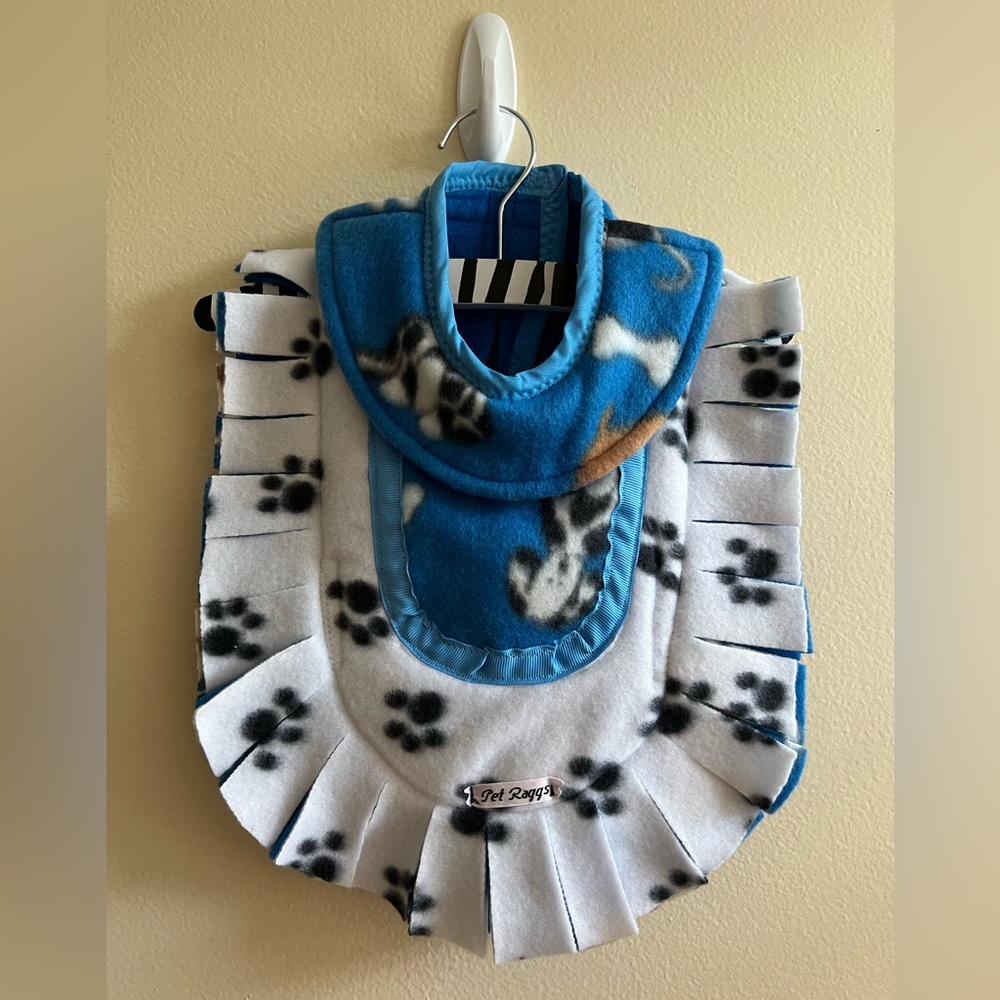 Designer Handmade Fleece Jacket with Collar and Matching Lining.